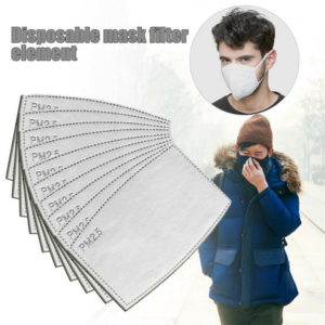 PM 2.5 Activated Carbon Replaceable PM2.5 Filters Multi Layered Face Masks x 20pcs Free Delivery